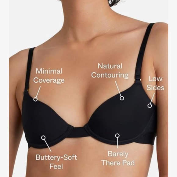 PEPPER  Ultimate Contour T-shirt Demi Bra Gray Women's Size 34AA Small chested - Picture 7 of 9